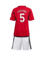Manchester United Harry Maguire #5 Kotipaita Lasten 2023-24 Lyhythihainen (+ shortsit)